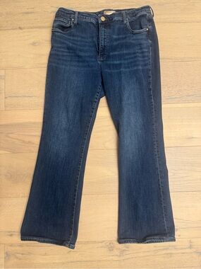 Kut from the Kloth Ana High Rise “Ab Fab Flare” Dark Wash Jeans, Size 16